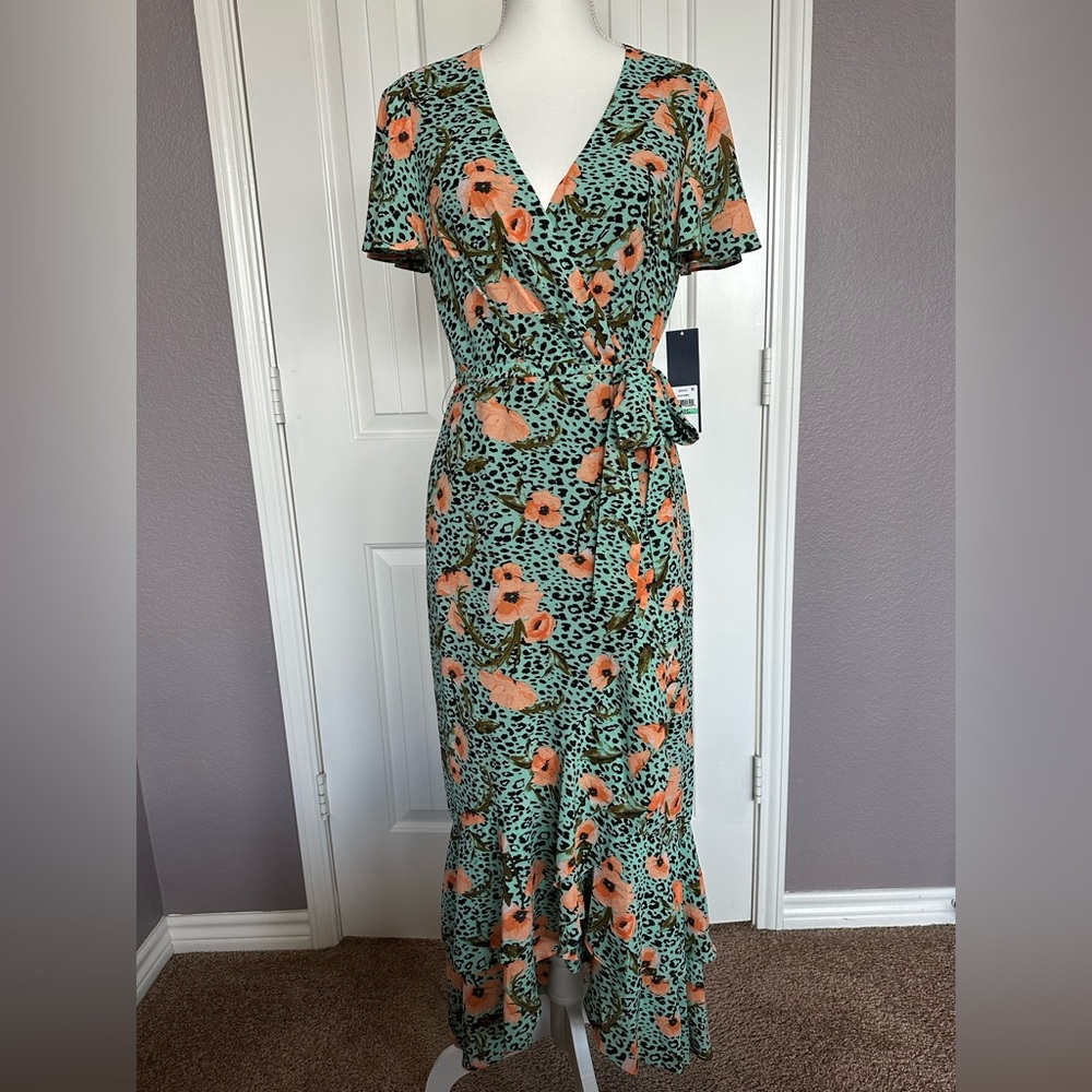 Rachel Roy Talula floral leopard midi dress
